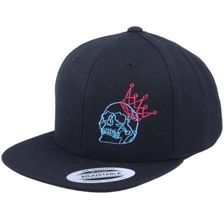 Kiddo Cap - Svart snapback Keps - Kids Neon Summer Skull Crown Black Snapback @ Hatstore