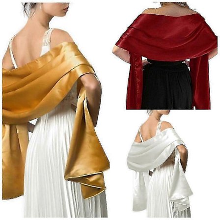 Kesän Viileä Huivi Juhlamekko Hääsatiini Yhtenäinen Huivi Hartiahuivi 18 Väriä-lingling}