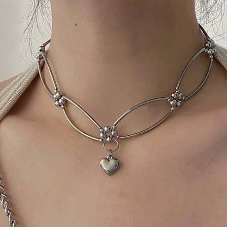 Street culture design, exklusivt halsband, nyckelbenskedja, flerlagers choker