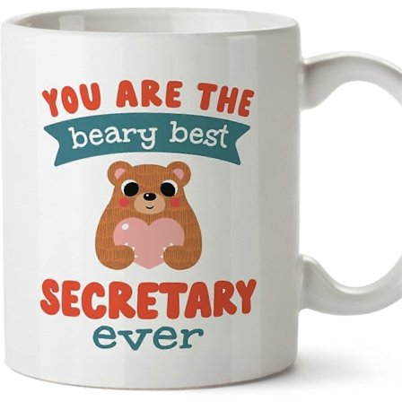 Sekretær Krus Du er Den Bjørne Beste Morsomme Gave til Kolleger Keramisk 11oz Krus