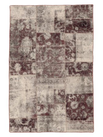 Hand Knotted Persian Patchwork Rug 147X224 Brown/Orange