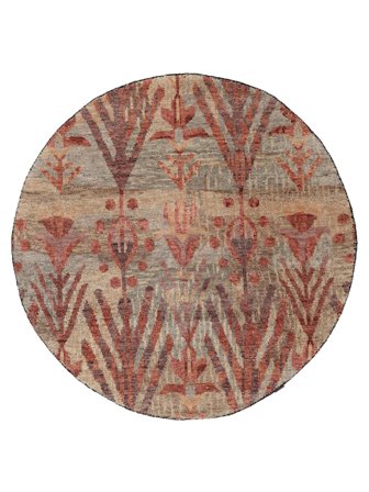 Bloemen Usak Indiaas Vloerkleed Ø 200 Wol