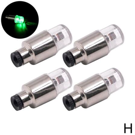 2/4pcs Bil Auto Hjul Däck Luftventil Stam Led Light Caps Co