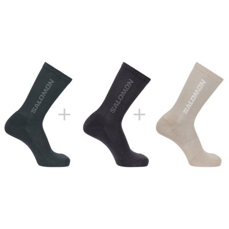 Salomon - Sokker unisex Everyday Crew 3-pack - Etherea / Nine Iron / North Atlantic