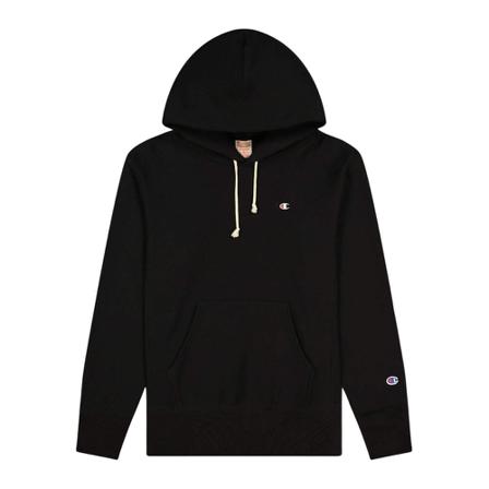 Champion Basic Small Logo Hoodie Sort, Herre