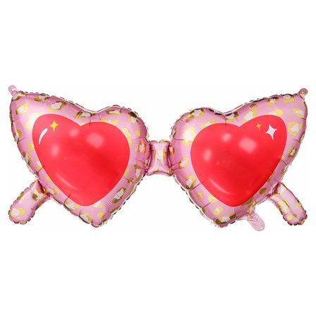 Hjerteformet Briller Folieballong