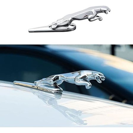 3D Emblem för Jaguar, Bilhuv Ornament, Bilkåpa, Krom Örn Emblem, Biltillbehör
