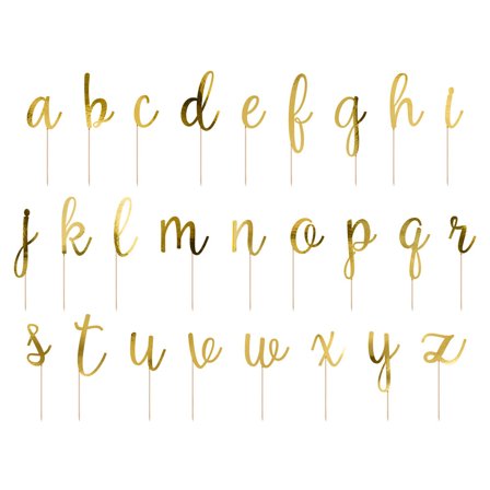 Kakunkoristeet Kultaiset Kirjaimet