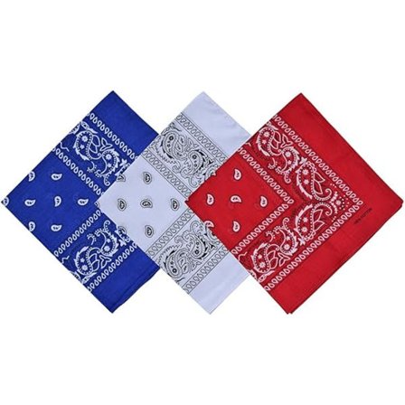 Paisley 3-delad multifunktionell bandana 100 % bomull set – pannband näsduk
