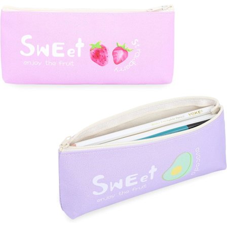 2-pack Mini pennfodral, söt smal pennväska med dragkedja, söt pennfodral, smal pennfodral