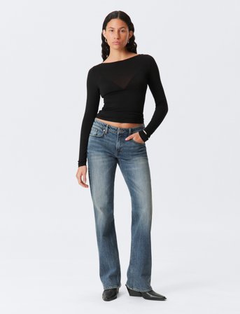 Weekday Tension Mid Bootcut Jeans - Blue - 30 x 32