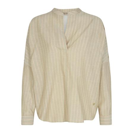MOS Mosh Ginny Stripe Bluse 144430 Grå, Dame