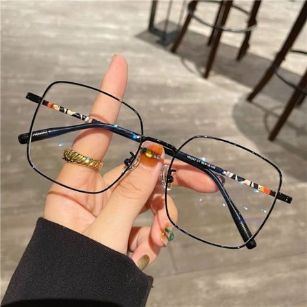 Anti-Blue Light Briller Overdimensjonerte briller SVART SVART