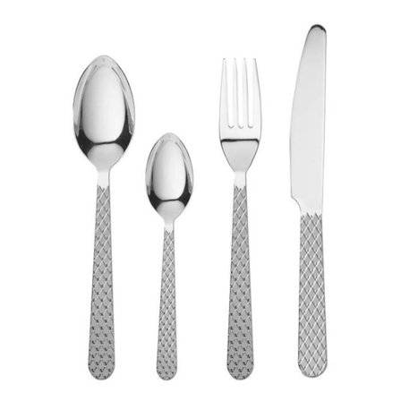 Lyngby Rhombe Bestikksett Stål 16deler