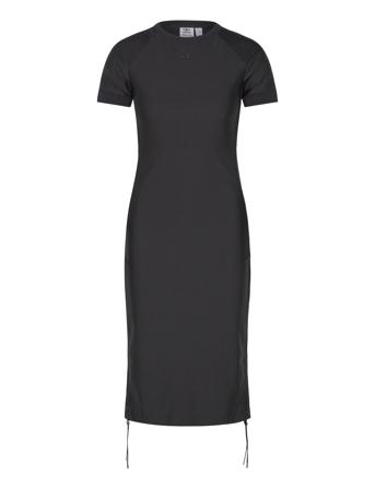 Ruched 3 Stripe Cali Tee Dress Sport Sport Clothing Sport Dresses & Skirts Sport Dresses Black Adidas Originals