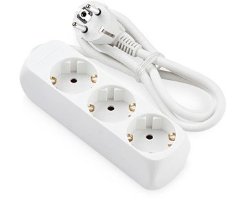 ON-Extension lead 3-way socket grounded, 1m-Skjøteledning med tre stikkontakter-Power-Skjøteledninger