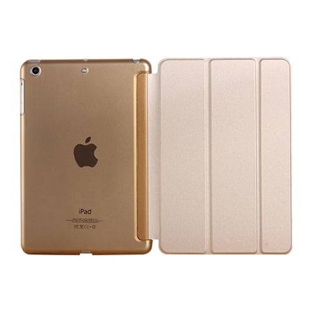 2018/2017 iPad 9.7 5./6. generation - Slankt let smart cover stativ etui med gennemsigtigt frostet bagcover Passer til iPad 9.7 tommer