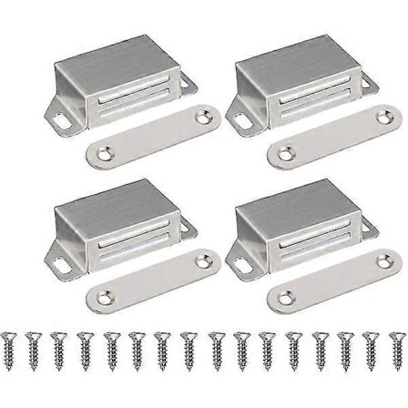 Magnetisk Lås Skapdør Magnet - Magnetisk Lås Dør Magneter Dør Lukker Dør Magnet Møbelmagnet, Rustfritt Stål 10 Kg Sterk Skapmagnet