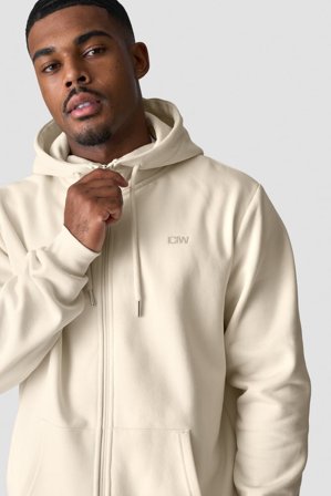 Everyday Zip Hoodie Men Cream