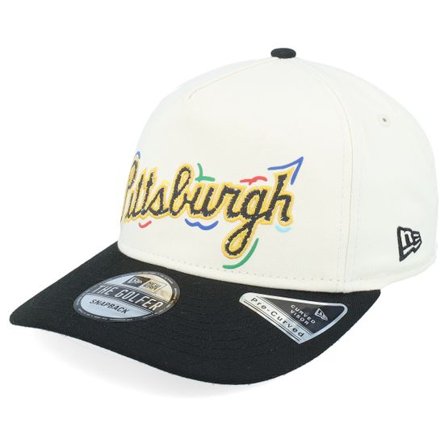 New Era - MLB Vit snapback Keps - Pittsburgh Pirates Team Scribble Chrome/Black Snapback @ Hatstore