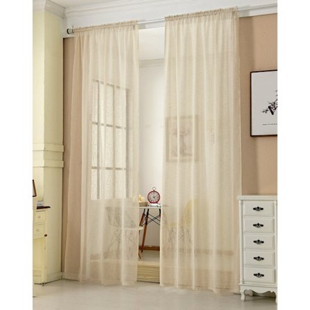 Rootz 2 set gardiner - rena draperier - linne optik - mjukt flödande tyg - 140x225 cm brunt