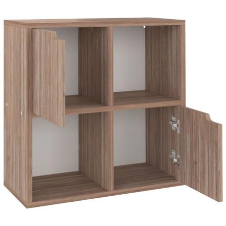 Vidaxl Bokhylla Grå Sonoma-ek 60x27,5x59,5 Cm Spånskiva Brun