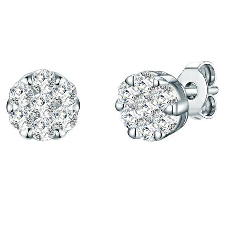 Trilani Earrings Grå, Dame Øreringe, Størrelse: ONE Size