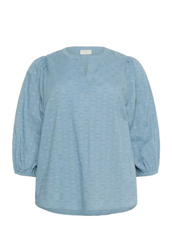 Kcloulou Blouse 3/4 Sl Blue Kaffe Curve