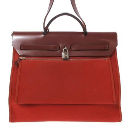Hermès Vintage Pre-owned Polyester Håndtasker Rød, Dame Vintage Tasker, Størrelse: ONE Size
