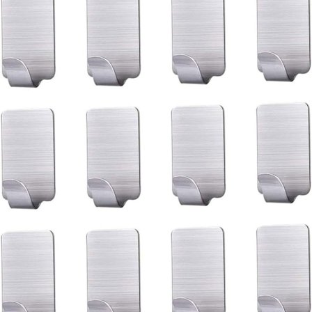 Självhäftande krokar i rostfritt stål, handdukskrokar, klädkrokar