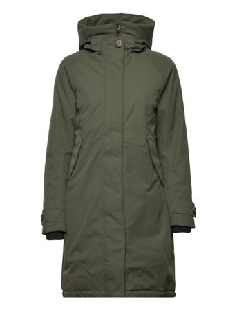 Luna Wns Parka 4 Outerwear Parka Coats Khaki Green Didriksons