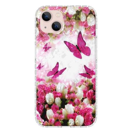 YB IMD Series-13 för iPhone 14 Plus TPU Stylish Skal - Dancing B Dancing Butterfly