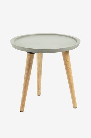 Kave Home - Livy sivupöytä, halkaisija 40 - Harmaa - Pikkupöydät - - Homeroom