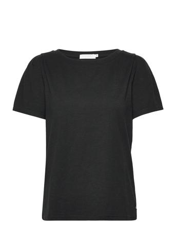 T-Shirt With Puff And Round Neck - T-shirts & Tops Short-sleeved Svart Coster Copenhagen