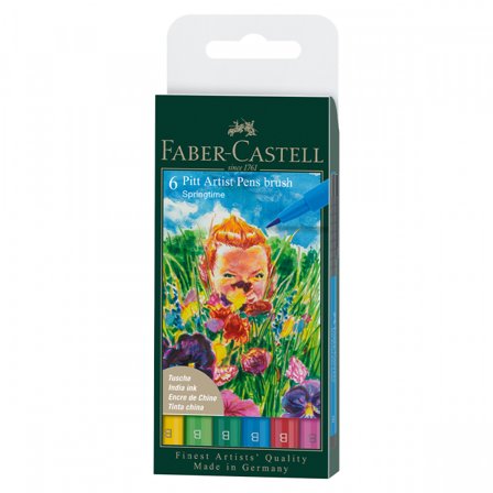 Faber-Castell PITT Artist Brush Pack of 6 Spring