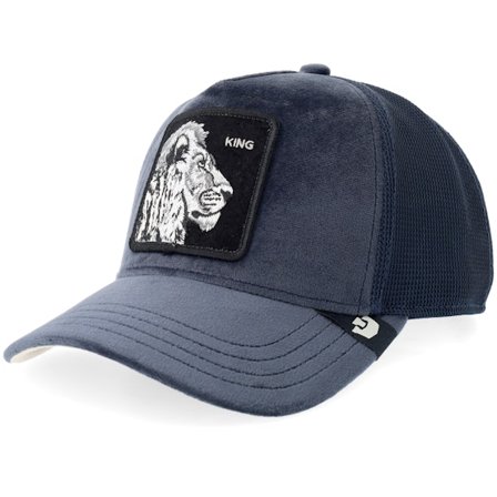 Goorin - Blau trucker Cap - Velour Lion Edge A-Frame Trucker @ Hatstore