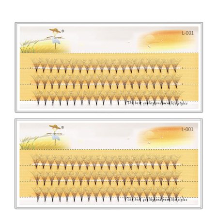 2 esker individuelle vipper 0,07 10D Jevn hånddispensering spole Lettvekts vippeklusterforlengelser