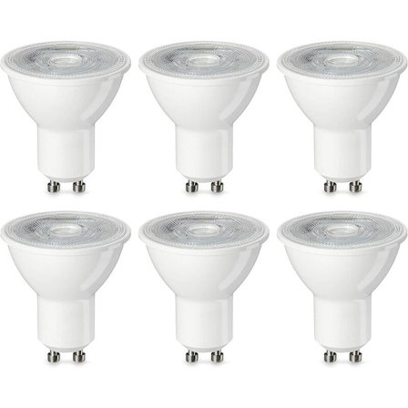 Dimbara GU10 LED-lampor, LED-strålkastare, 6W, Kallt vitt 3000 Kelvin 350 Lumen, 6-pack