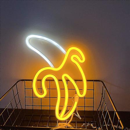 Banaani Neon Led Neon Seinälle Asennettava Neon Koti Dekor Akku Ja Usb Käyttöinen Neon Yövalo Neon