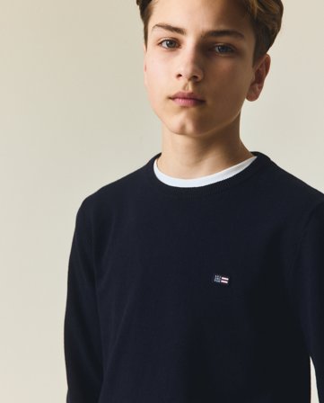 Lexington Teen crewneck sweater, dark blue