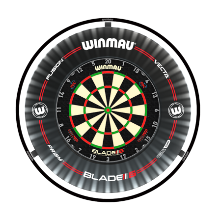 Plasma Dartboard Light & Black Proline Surround Bundle | Winmau