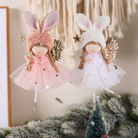 Juletrær Gaze Kjole Engel Fairy Doll Henge Dekor