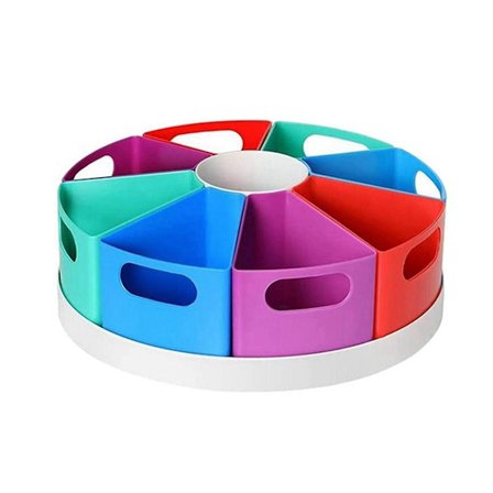 Skrivebordsarrangør for barn Fargerik roterende arrangør Skrivebordsarrangør Penneholder med avtagbare beholdere