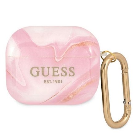 Guess GUA3UNMP AirPods 3-skydd rosa/rosa Marble Collection