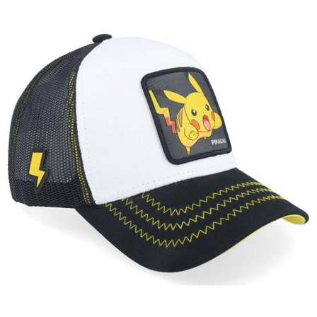 Capslab - Svart trucker Keps - Pokemon Pikachu White/Black Trucker @ Hatstore