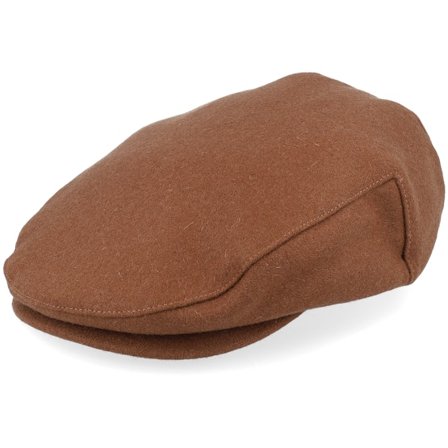 Brixton - Hooligan Flannel Tobacco Brown Snap Cap Flatcap Brown Cap - @ Hatstore