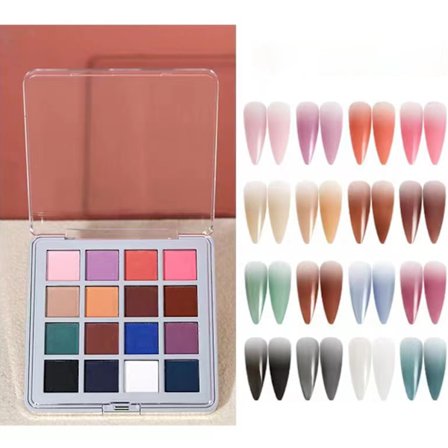 Gradient Pink Nail Art Magic Mirror Pulver - 16 farver