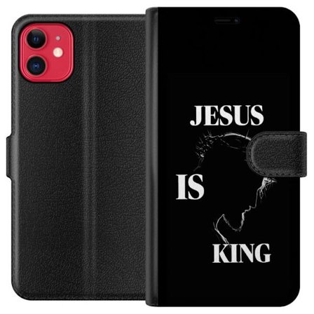 Kompatibelt Lommeboketui til Apple iPhone 11 Fargerike kawaii-figurer stablet vertikalt på lilla bakgrunn med myke former og leken søt følelse