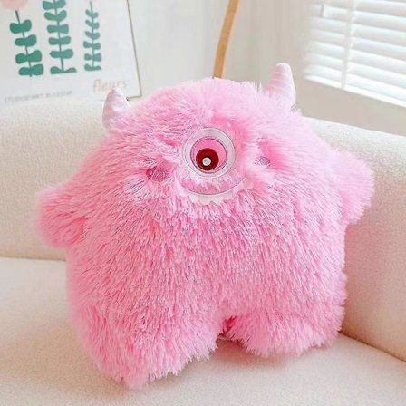 8 tum Rosa hårig monster plyschdockor (20-25cm), Kawaii små djurdockor, plyschleksaker. Barnpresenter.