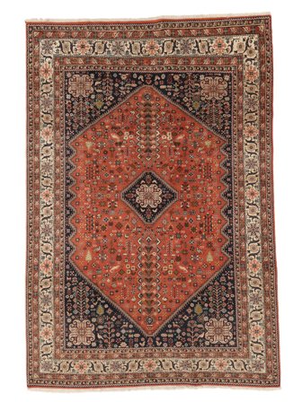 Abadeh Fine Rug 200X296 Brown/Dark Red Wool, Persia